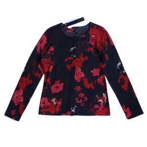 Semantiks Button Front Floral Print Wool Cardigan NEW- Sz. MP